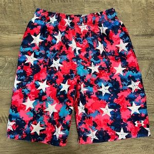 Gently used Boys Under Armour size 7 Swim Shorts